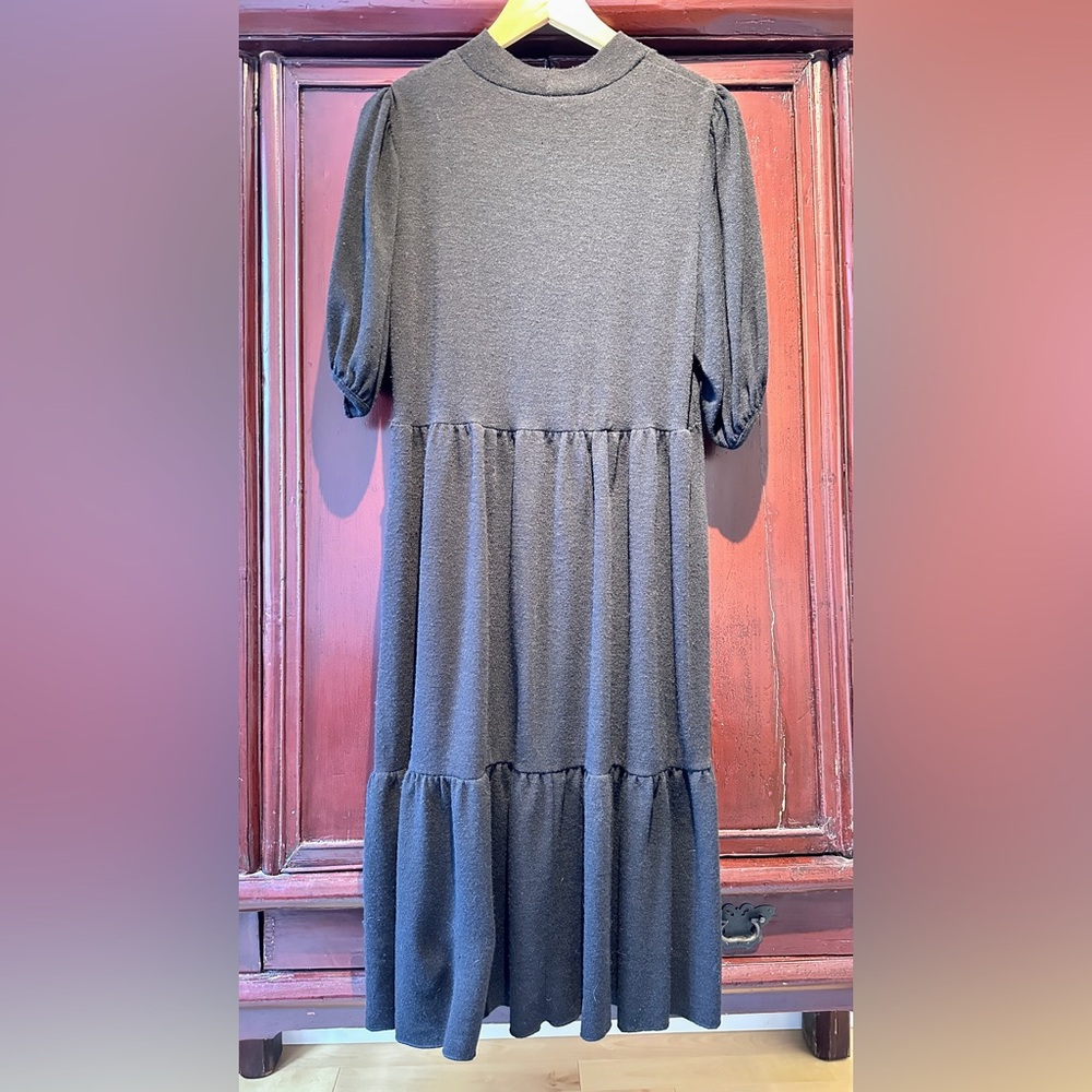 Zara Gray Tiered Dress